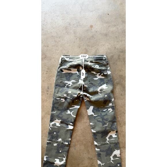Étienne Marcel Structured Camo Cargo Slim Fit Jeans — Red Zipper Detail Sz. 24 - Picture 6 of 11